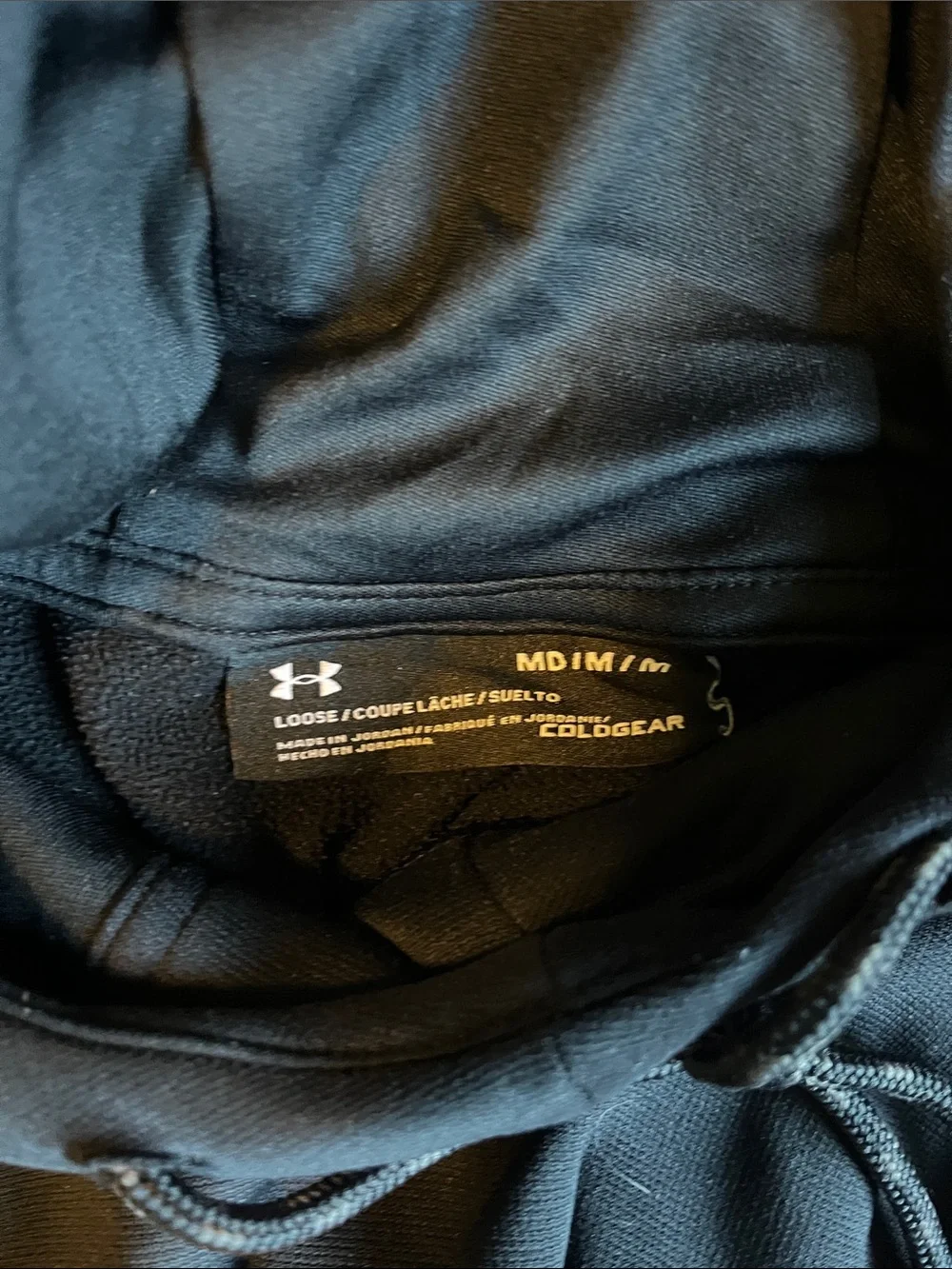 Under Armour Men's Black Hoodie with Striped Logo